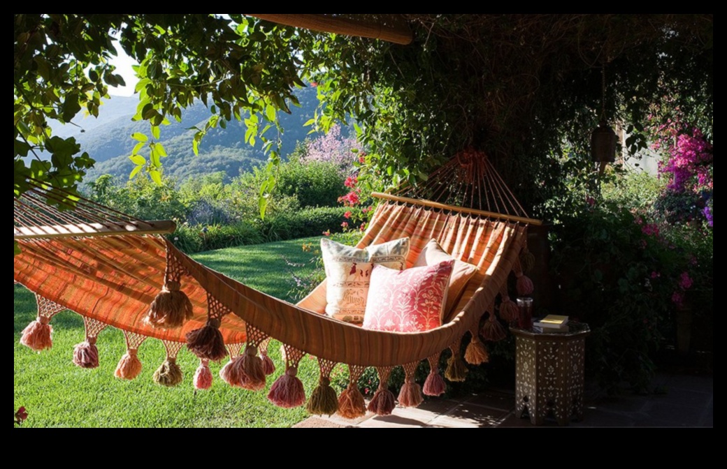 האם אתה יכול להציע Boho Accents עבור טרקלין ערסל חיצוני להרפיה אולטימטיבית?